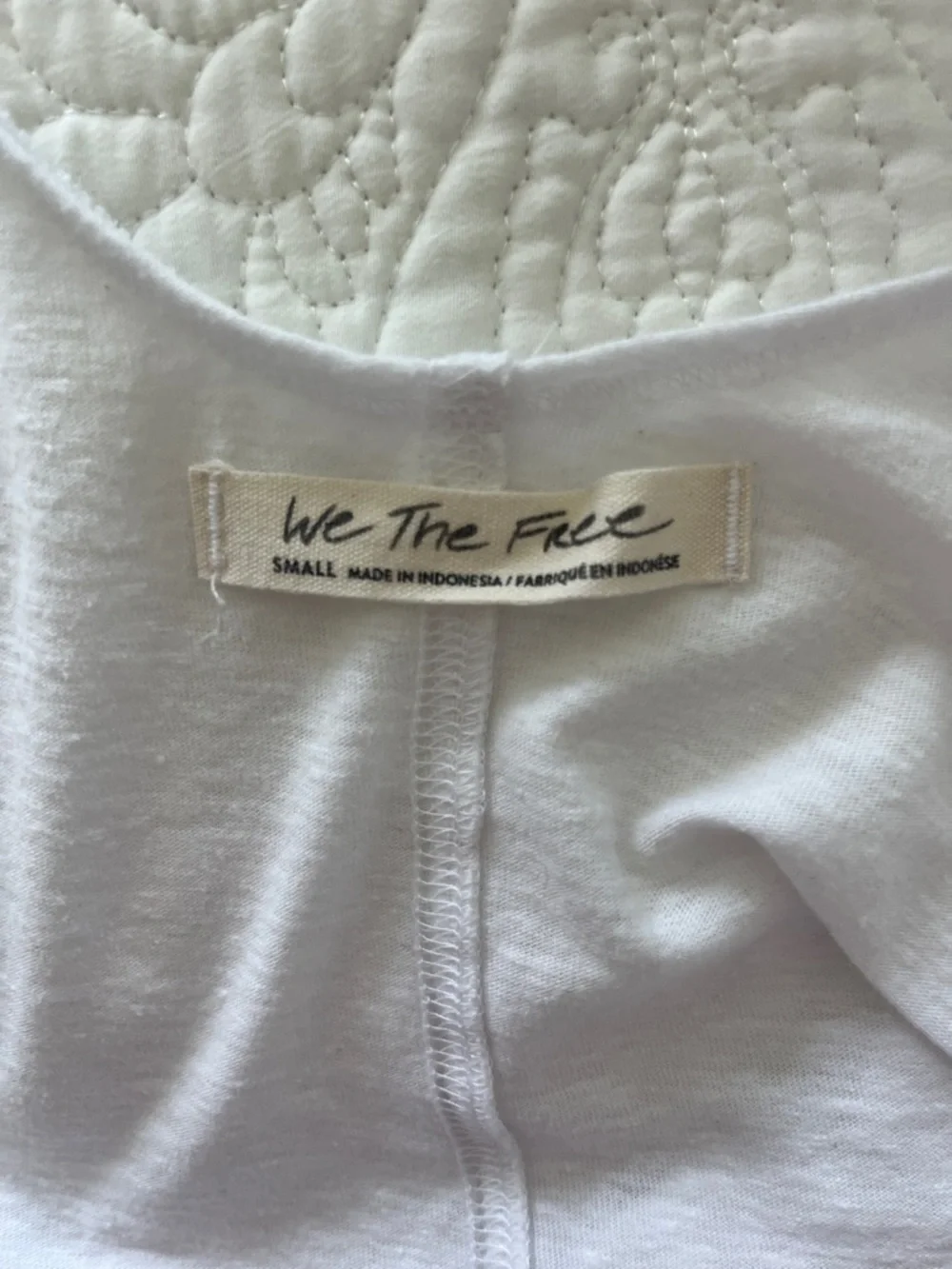 Free People We The Free White Ring-Shoulder Tank Top - Picture 5 of 6